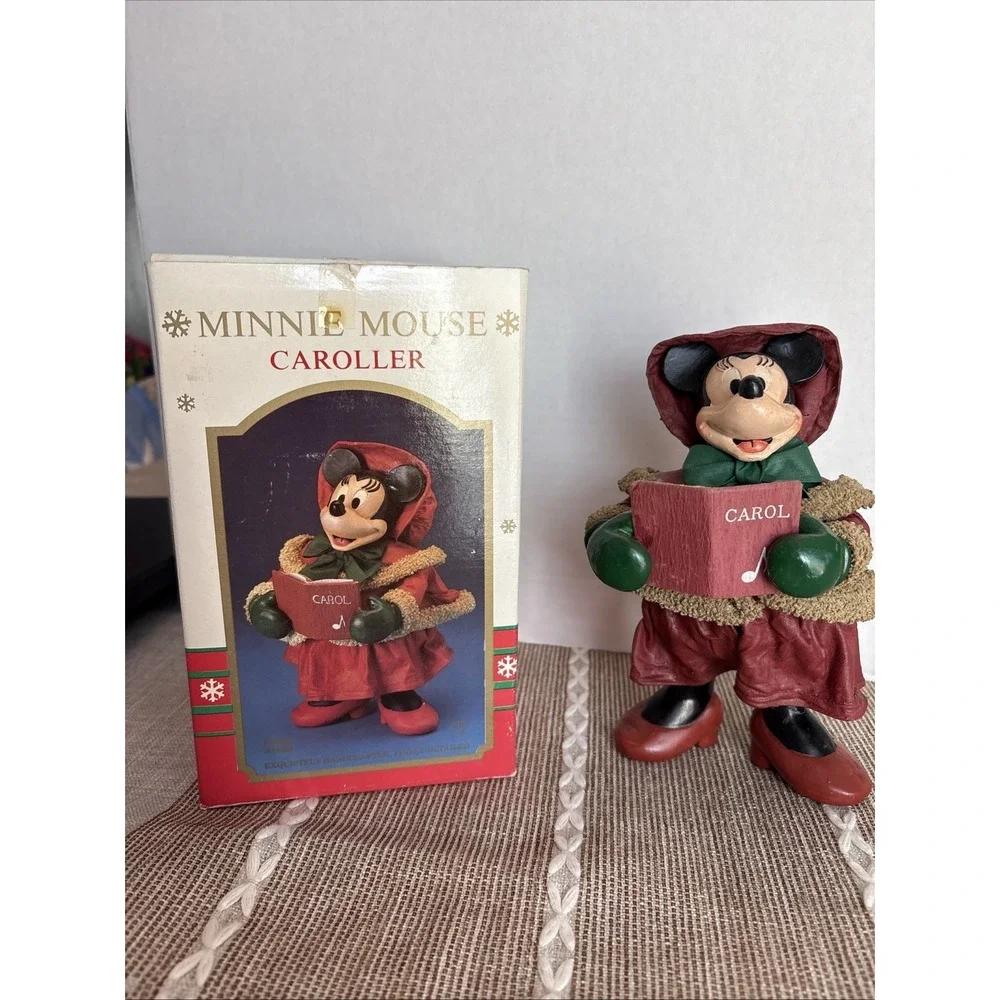 Vintage Disney Minnie Mouse Caroller Table Piece Santa's World Kurt S Adler